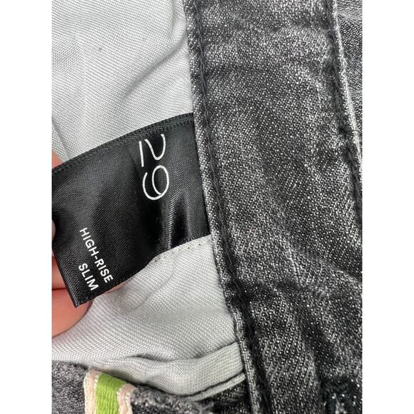 Pilcro Anthropologie | 29 Jeans High-Rise Rhinestone Beaded Straight Pants Crop - Picture 6 of 7